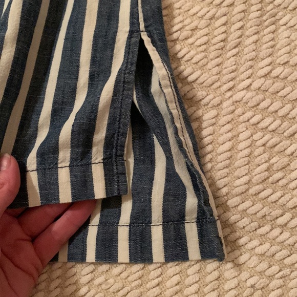 4.99 ship - MADEWELL blouse size s striped, pleated, flare! - Picture 5 of 7